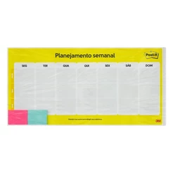 Calendário Semanal Post-It com 2 blocos CD0347 3M