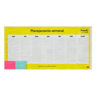 Calendário Semanal Post-It com 2 blocos CD0347 3M