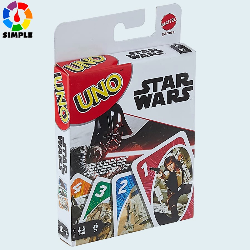 Mattel Games UNO Star Wars Card Game for Kids & Family with Themed Deck & Special Rule, 2-10 Players
