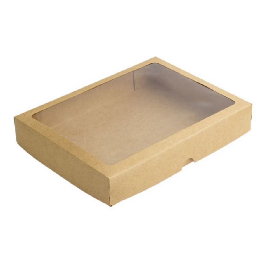 Caixa 24 Doces com Visor S9 (19cm x 25cm x 4cm) Kraft 10 unidades Assk Rizzo Embalagens em Oferta na Shopee