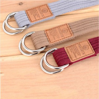 Lona Colorida Fivela De Anel Duplo Feminina Moda Casual Simples Jeans Selvagem Nylon Trançado Cinto Tático Homens Boho Gótico
