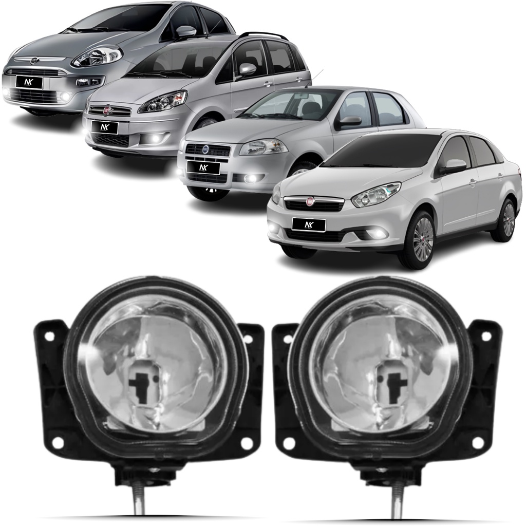 Par Farol Milha Fiat Palio Siena Idea Punto Strada Uno Doblo Grand Siena Auxiliar