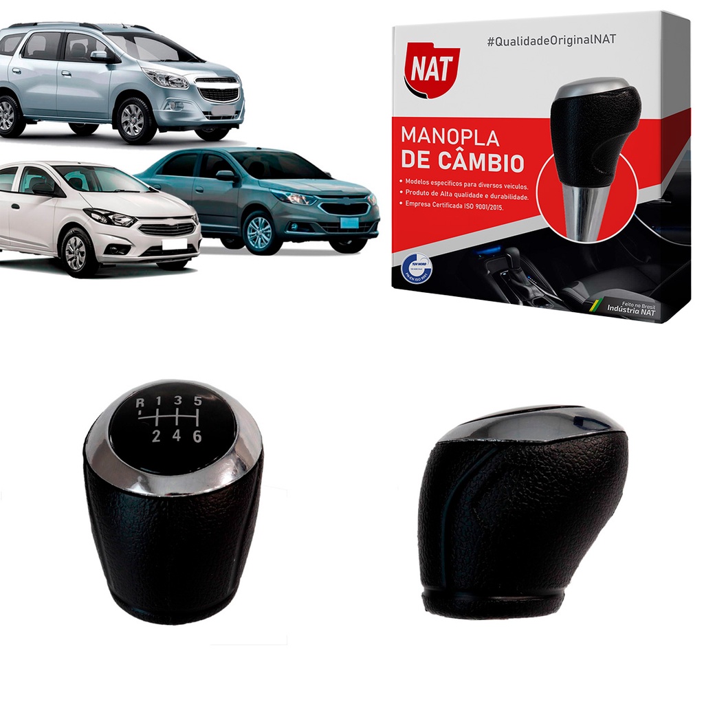 Manopla Bola de Câmbio Para Carro Onix Prisma 2016 Até 2019 E Joy Cobalt Spin 2016 Até 2020 - 6 Marchas em Oferta na Shopee