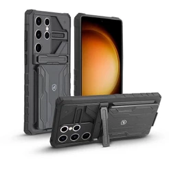 Capa Case Capinha Samsung S23 Ultra Gshield Guardian - Kickstand, Porta-Cartão, Antimpacto, Preta