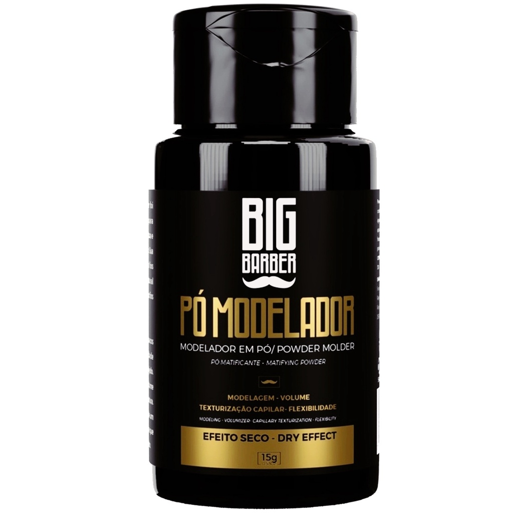 Pó Modelador Pomada Em Pó Big Barber 15g Profissional