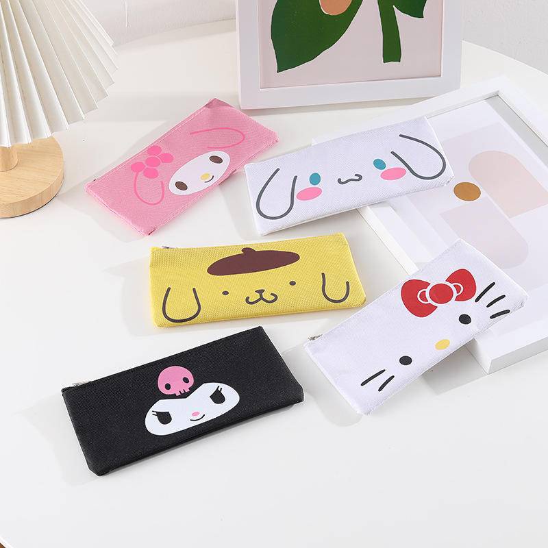 Sanrio MyMelody Kuromi Cinnamoroll Pompom Purin Estudante Papelaria Lápis Saco De Escola Material Escolar Maçaneta Ferramenta De Escrita Presente em Oferta na Shopee