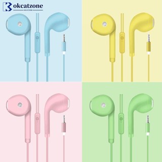 Fone De Ouvido Universal OKCATZONE U19 Macaron Com Multifuncional Em Linha C4W3
