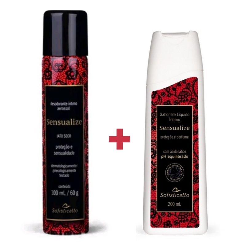 Kit Desodorante Íntimo Sensualize + Sabonete Íntimo Sensualize Sofisticatto