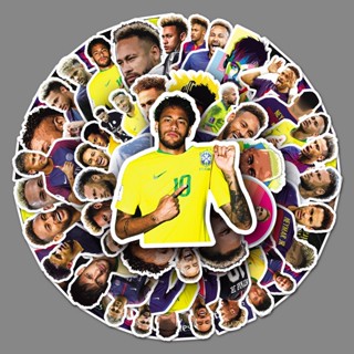50 Folhas Autocolantes Nemar Graffiti Autocolantes exclusivos de Estrela de Futebol Autocolantes de Futebol de Bricolagem Autocolantes de Bagagem à prova d