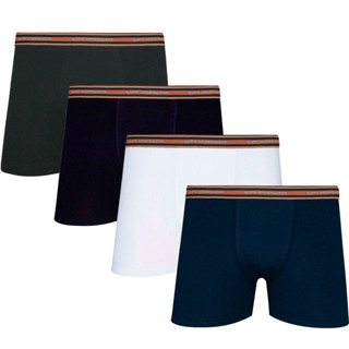 Kit com 4 Cuecas Boxer Algodão Lupo