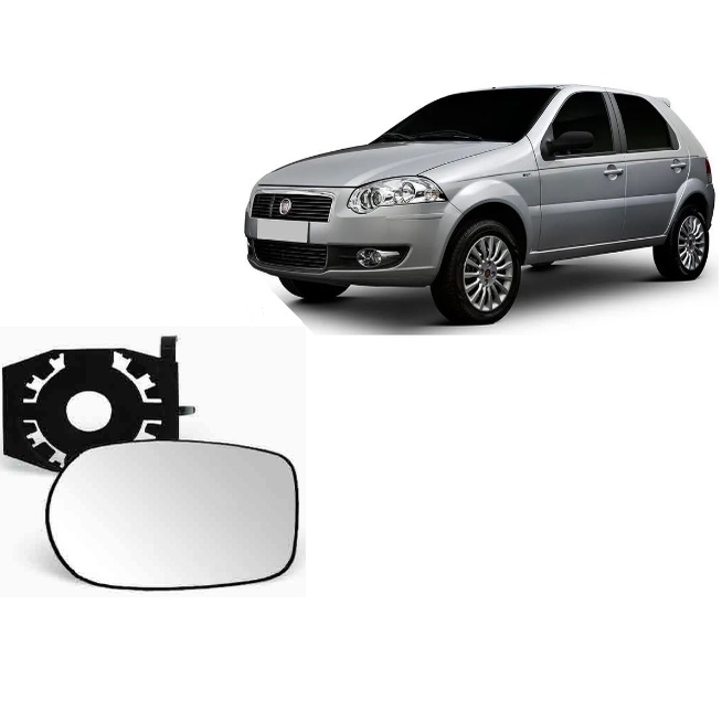 Lente Retrovisor Palio Economy 2011 2012 2013 2014 Com Base