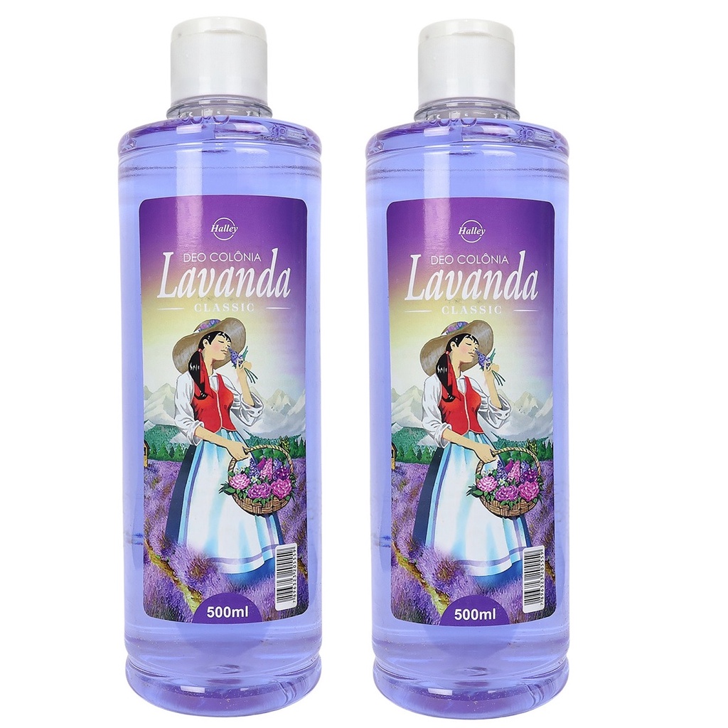 Kit Deo Colônia Lavanda Halley 2x500ml em Oferta na Shopee