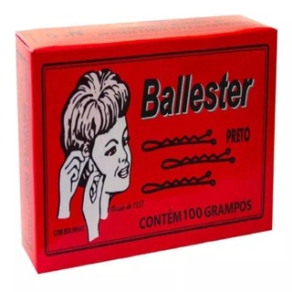Grampo De Cabelo Profissional Ballester Nº 5 Preto Com 100un
