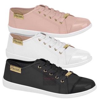 5605.412 TENIS MOLECA ORIGINAL CONFORTÁVEL DE CARDAÇO ELEGANTE CASUAL BICO VERNIZ BAIXO