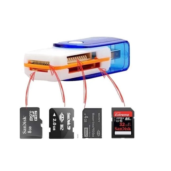 Leitor Gravador Adaptador Cartão Memória Sd Micro Sd