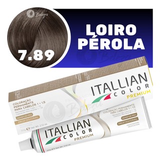 Coloração Itallian Color Professional 7.89 Louro Perola em Oferta na Shopee