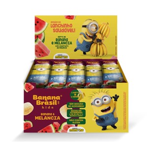 Barra de Fruta Minions Banana e Melancia com Cobertura de Melancia Display 20un de 22g-Banana Brasil