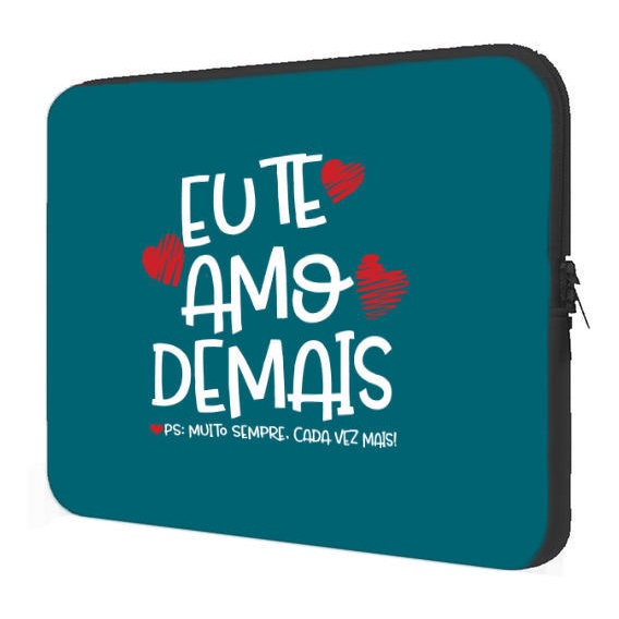 Case Notebook 15.6" Personalizada Eu Te Amo Demais