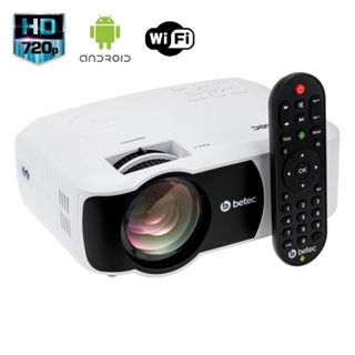 Mini Projetor Led Portátil - Smart Android HD - 2400 Lumens - Bluetooth - Betec BT920A em Oferta na Shopee
