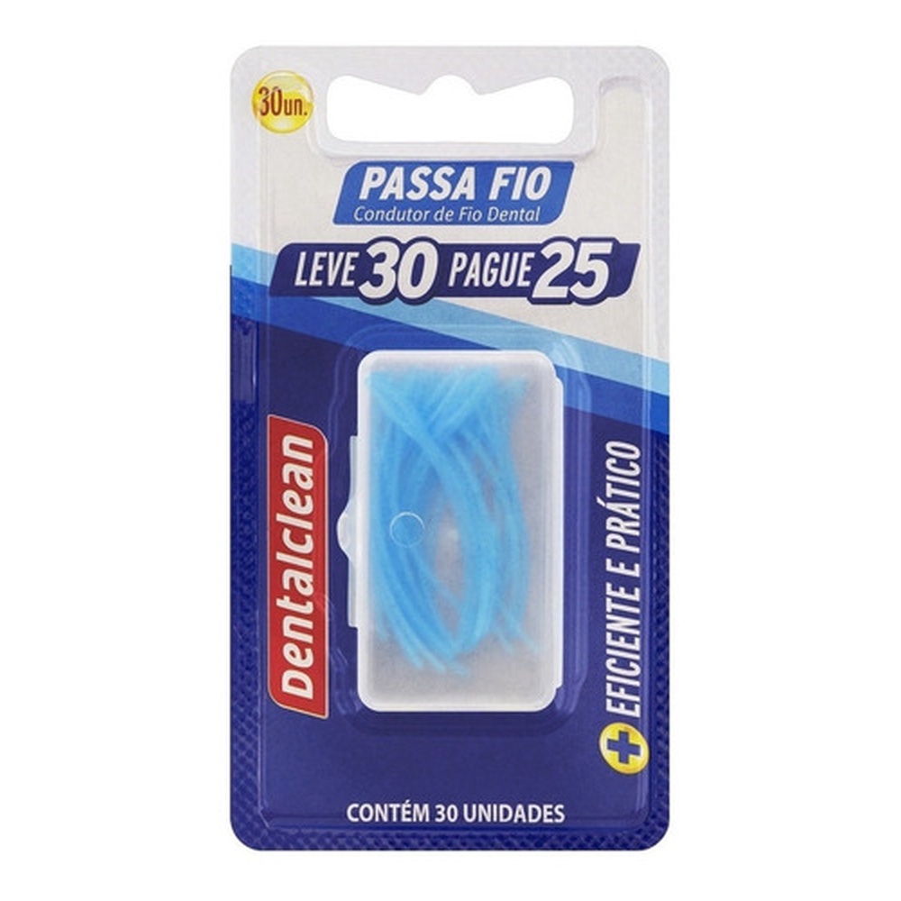 Passa Fio Condutor De Fio Dental Dentalclean L30 P25 Unid