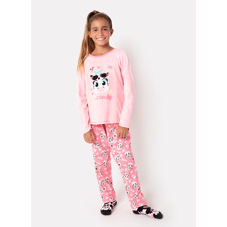 Pijama Manga Longa Menina Teen Algodão Vaca - Puket
