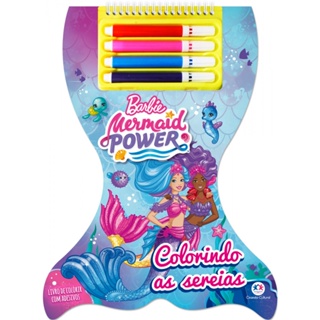 Livro Barbie - Colorindo as sereias em Oferta na Shopee