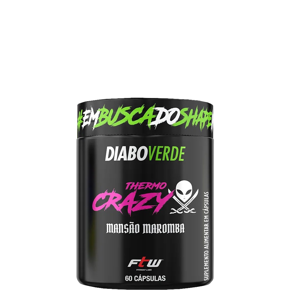 Diabo Verde Thermo Crazy Mansão Maromba 60 Cáps Ftw