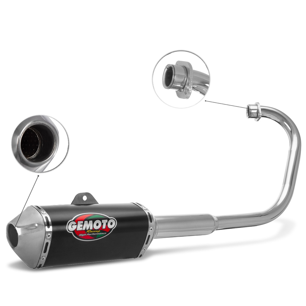 Escapamento Escape Gemoto Racing 3 Trioval Titan Esd 150 2004 2005 2006 2007 2008