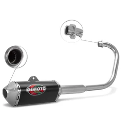 Escapamento Gemoto Racing 3 Trioval [Curva Cromada] Titan 150 / Fan 150 Esd 2009/13