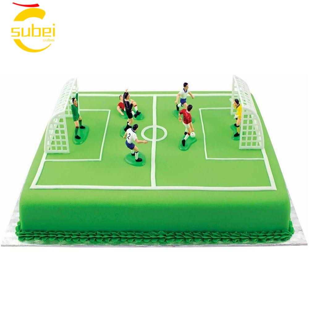SUBEI Conjunto De 9 Toppers De Futebol Bolo Para De Aniversário