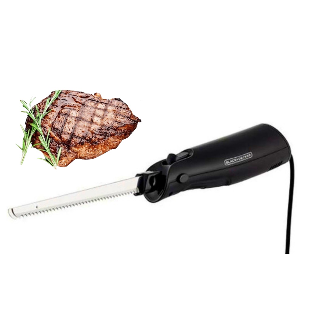 Faca Elétrica Lâminas Aço Inox Removíveis De Cortar Carne Pão Potente Black Decker em Oferta na Shopee