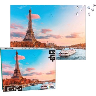 Quebra Cabeças 1000 Peças Torre Eiffel 10775 - Pais E Filhos em Oferta na Shopee