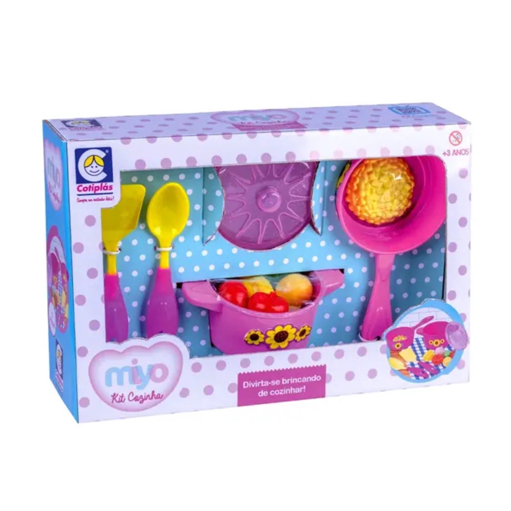 Brinquedo Miko Kit Cozinha Infantil com Utensílios de Plástico 12 Peças +3 Anos Cotiplas - 2545 em Oferta na Shopee
