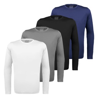 Kit 4 Camisetas Térmica Masculina Blusa Manga Longa Uv50+