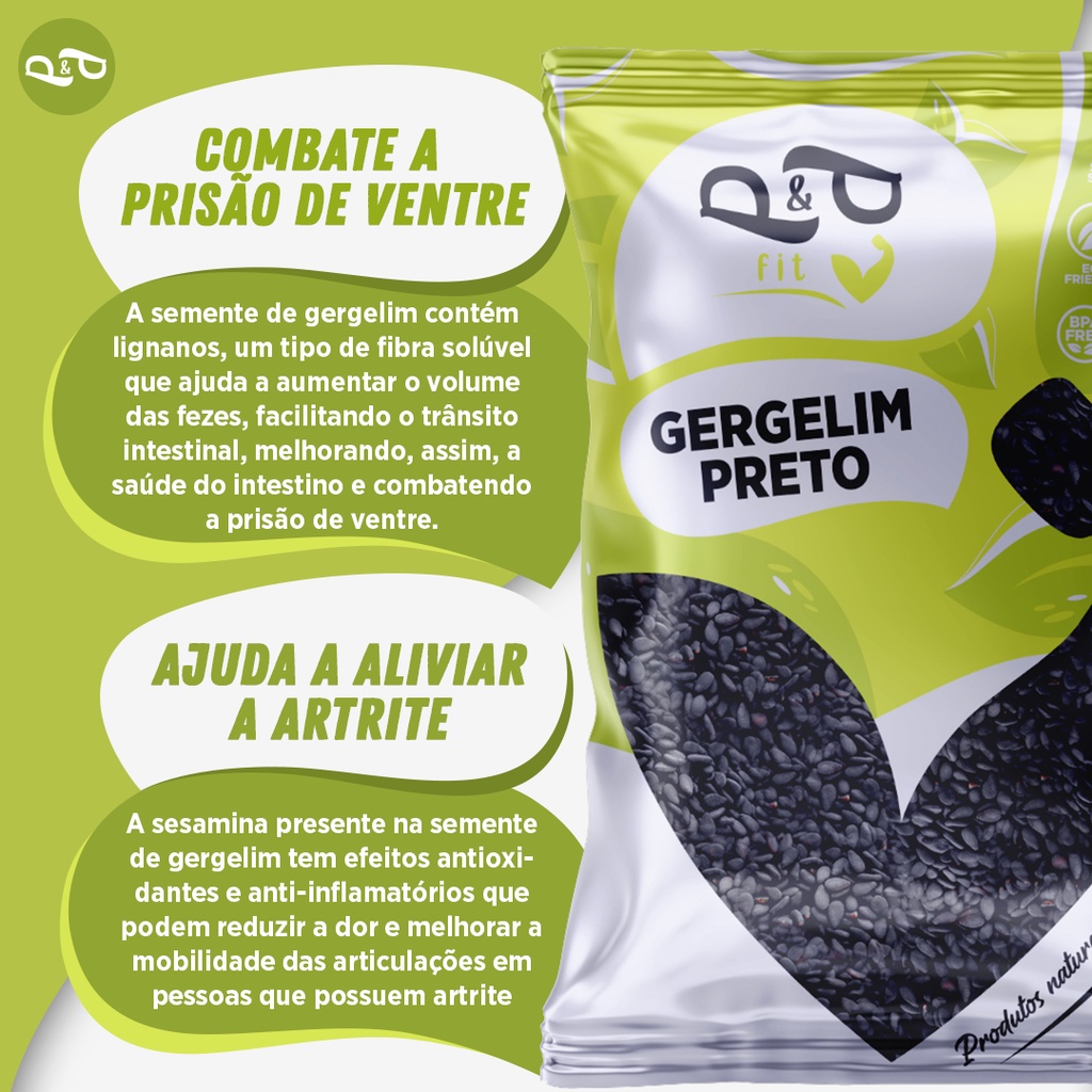 Gergelim Preto 250g - P&P