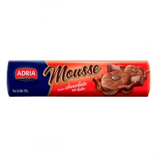 Biscoito Recheio Chocolate ao Leite Adria Mousse Pacote 130 g