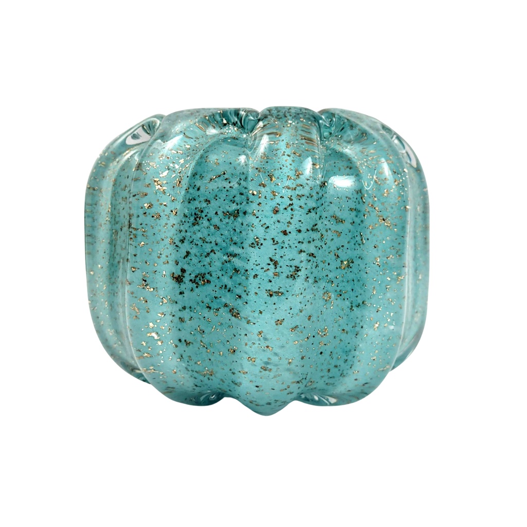 Vaso Murano Verde Turquesa Tiffany 14x18cm Decoração P