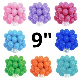 Balão 9" 100 Unidades Bexiga Diversas Cores Para Festas Aniversário Eventos Happy Day