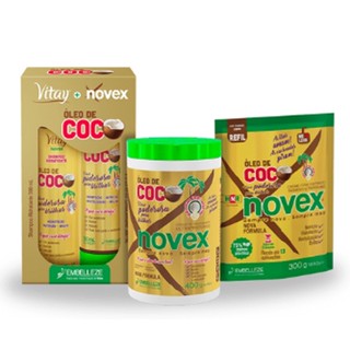 KIT DE TRATAMENTO NOVEX REFIL ÓLEO DE COCO