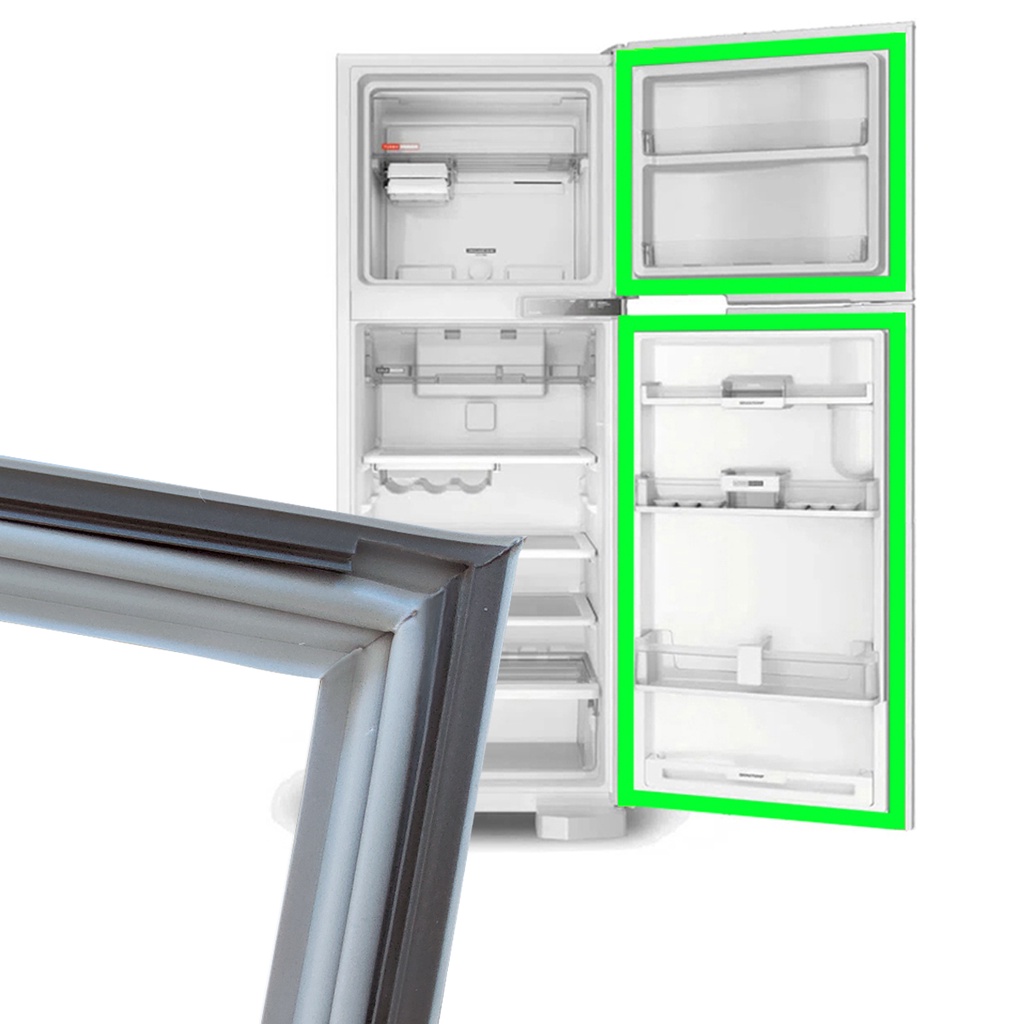 Jogo Borrachas Gaxeta Vedação da Porta Superior e Inferior (Porta e Freezer) Para Electrolux DF50 DWX50 DFN50 DF50X