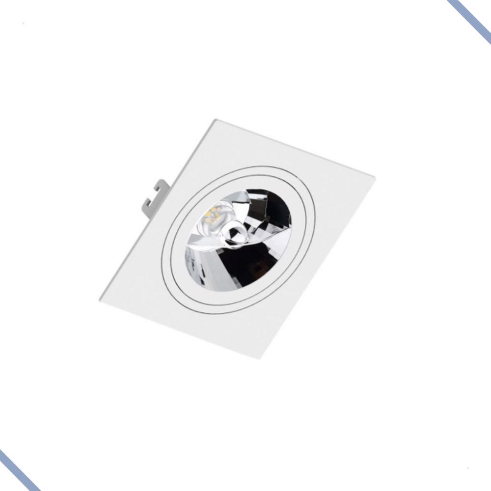 Embutido Branco Ar111 Face Plana Quadrado Gu10 Save Energy Para Decoração interna