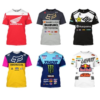 F1 Ciclismo Jersey Homens Motocross FOX Camisa De Manga Curta De Bicicleta De Montanha MTB Top
