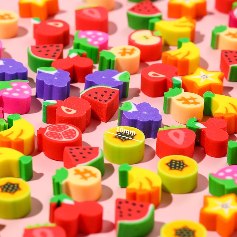 20PCS Apagador De Desenhos Animados Espaço Frutas Número Da Fruta Prêmio Estudante Escola Primária Multi-Figura