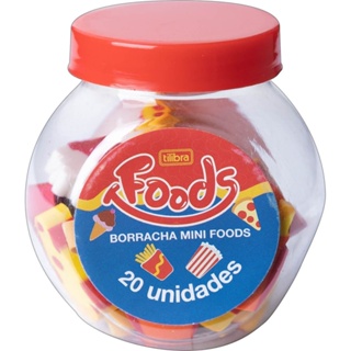 Borracha Mini Foods TILIBRA Pote Com 20 Unidades em Oferta na Shopee