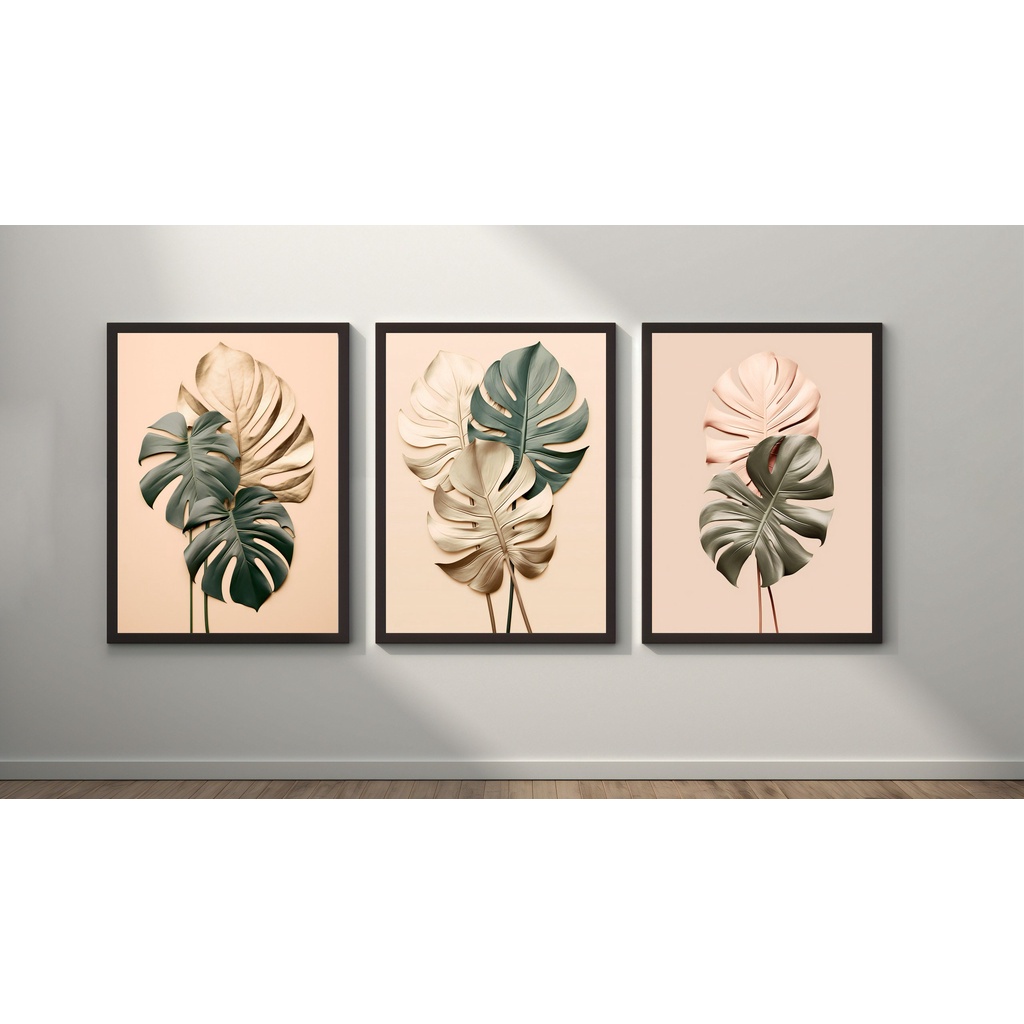 Quadro Decorativo Folhas Tropical Botânico minimalista , decoração casa Quadro Decorativo Tropical