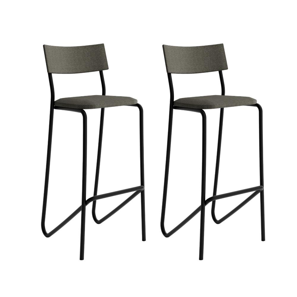 Kit 2 Banquetas Altas Cozinha Balcão 1747 Carraro Preto - Home & Living