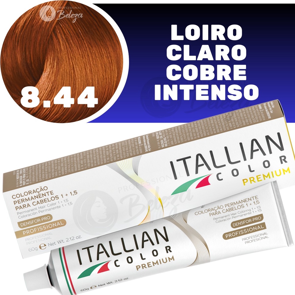 Coloraçao Itallian Color  8.44 (844) Louro Claro Cobre Int. - Beauty