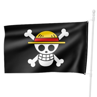 Bandeira One Piece Caveira Luffy 1,00m x 0,70cm Wanted