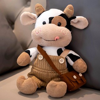 Mochila bonita boneca de pelúcia de vaca de aniversário presente das crianças Brinquedo de pelúcia