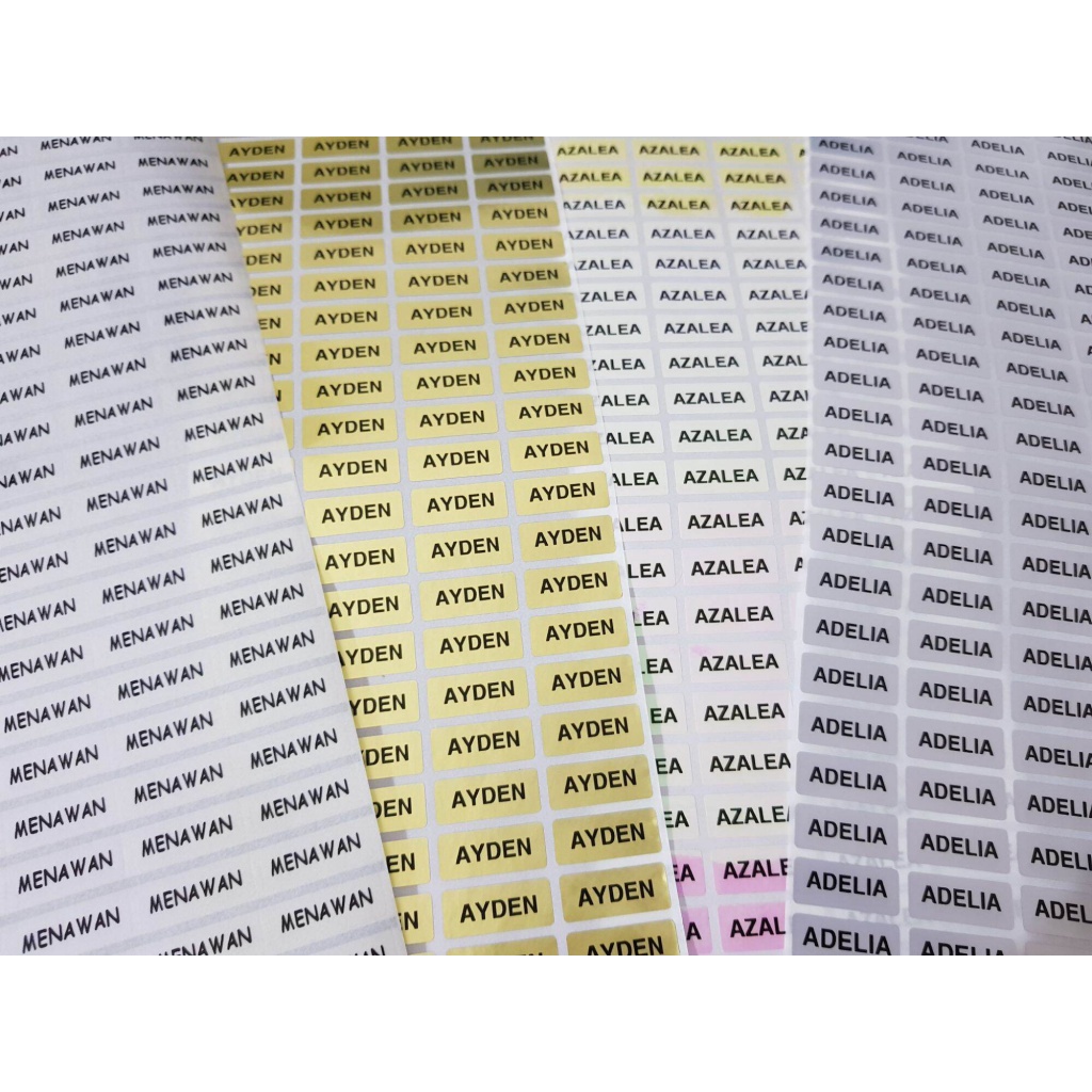 Adesivo De Nome À Prova D'água/【 13 * 30mm 】 72PCs D'água/De Vendedor De Produtossticker Nama em Oferta na Shopee